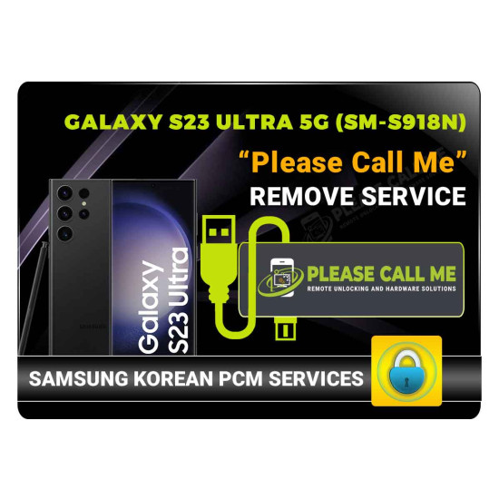 Samsung Galaxy S23 Ultra 5G - Korea (SM-S918N) PLEASE CALL ME REMOVE INSTANT VIA REMOTE USB CABLE