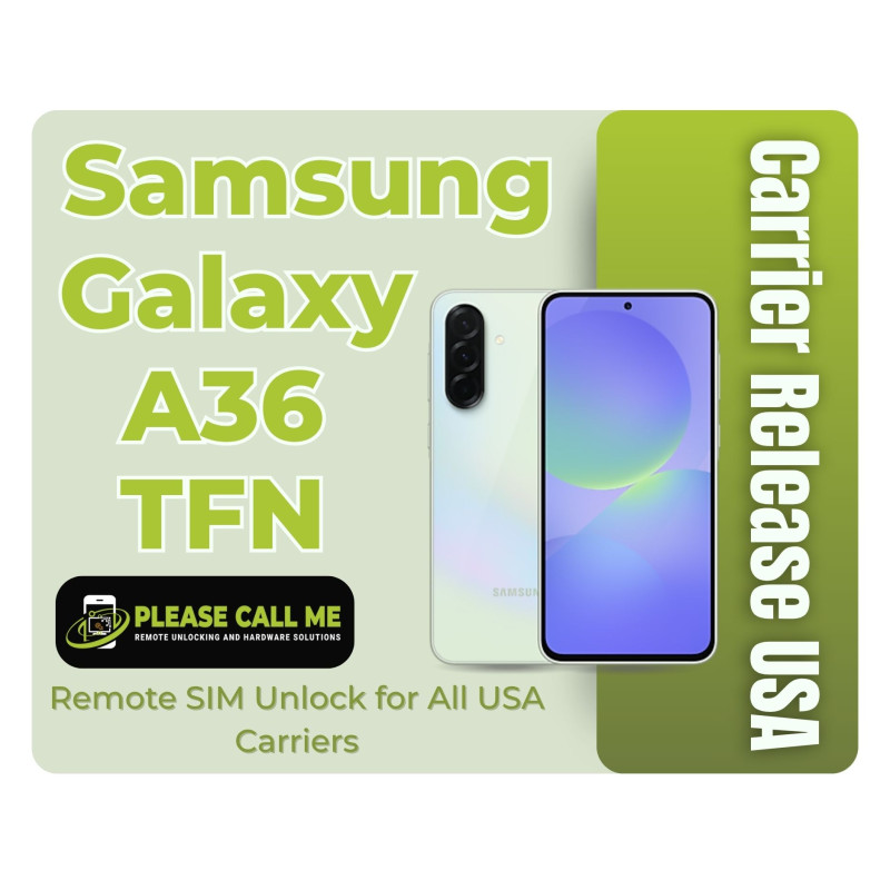 Samsung Galaxy A36 TFN 5G [SM-S366V] Carrier Release USA - Remote SIM Unlock for all USA Carriers
