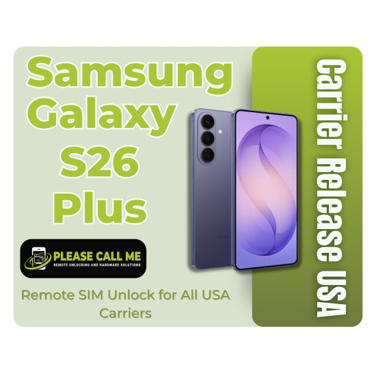 Samsung Galaxy S26 Plus 5G (SM-S947U) Carrier Release USA - Remote SIM Unlock for all USA Carriers