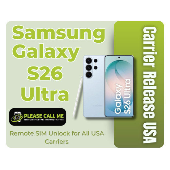Samsung Galaxy S26 Ultra 5G (SM-S948U) Carrier Release USA - Remote SIM Unlock for all USA Carriers