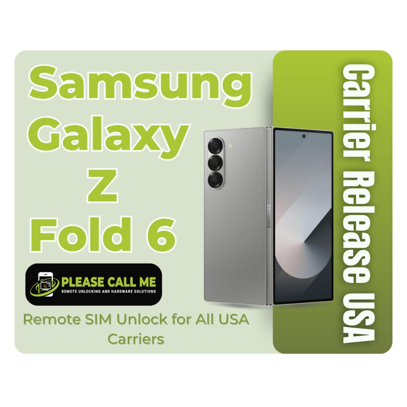 Samsung Galaxy Z Fold6 5G (SM-F956U) Carrier Release USA - Remote SIM Unlock for all USA Carriers